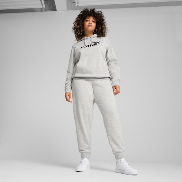 Sudadera con capucha para mujer logo Essentials No. 1, Light Gray Heather, extralarge